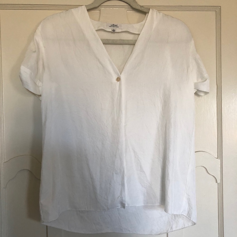 Aritzia Wilfred Blouse in White/Ecru